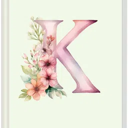 sketchfab Premium Soft Bound Notebook Diary for Girls, Women Floral Design (Initial K) A5 Diary Unruled 144 Pages-picture-12