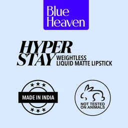 blue heaven Hyperstay Liquid Matte Lipsticks |Transfer Proof image 4
