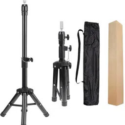 d-divine Wig Stand Tripod Wig Head Stand Adjustable Mannequin Head Stand for Canvas Hair Extension-picture-10