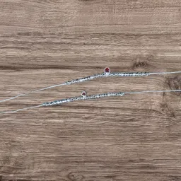 sanjivnee HEART SLIVER BEADS ANKLETS Sterling Silver Anklet image 4