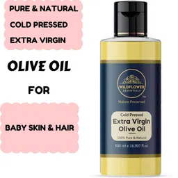 wildflower essentials 100% Pure Extra Virgin Olive Oil For Baby Massage, Bone & Muscle Strength image 3