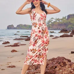 purvaja Women Bodycon Multicolor Midi/Calf Length Dress-picture-11