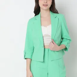 vero moda Women Solid Single Breasted Casual Blazer-picture-14