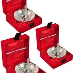 starr traders Brass Decorative Bowl Single Capsule Bowl set ( Pack of 3 pc.) image 2