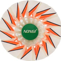 nongi 2 Color Designer Feather Shuttlecock Parabolic Trajectory for Recreational Play Feather Shuttle- Multicolor image 4