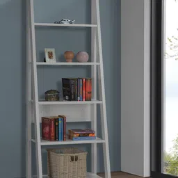 deckup Reno White Engineered Wood Open Book Shelf-picture-12
