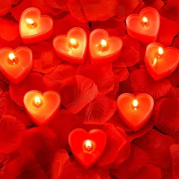 Red Heart Rose Aroma (Set of 12) Scented Candles by Aromatic Fables image 1