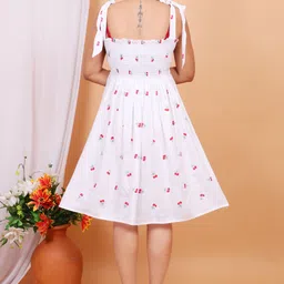 verby Women A-line White Knee Length Dress image 2