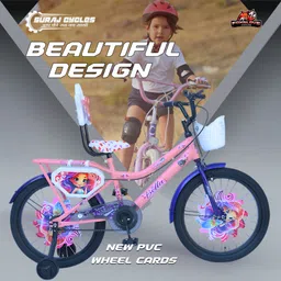 foxglove BELLA 20 INCH BARBIE PINK TYRE TUBE FOR AGE 5 TO 10 YRS 90% FITTED 20 T (inch) Road Cycle-picture-20