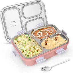 ecopo Lunch Box for Kids Stainless Steel Lunch Box with Fork,Chopstick & Spoon 3 Containers Lunch Box-picture-23