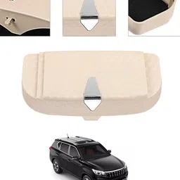 ayw Universal Multiuse Beige New Style Sunglass Holder For Car-17 White Car Sunglass Clip Holder image 1