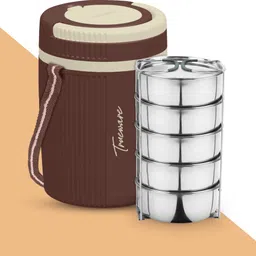 trueware ELECTRIC 5 PU Insulated Inner Steel Electric 5 Containers Lunch Box-picture-11