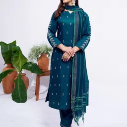 aradhna Women Cotton Rayon Kurta Pant Dupatta Set image 4
