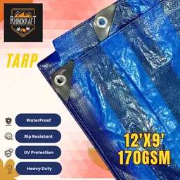12ft X 9ft, 170GSM | Quality Water Proof Tarpaulin Sheet | for Garden Usage Tent - For Camping-image-8