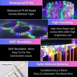 aubade 1200 LEDs 10 m Multicolor Color Changing, Flickering, Steady Strip Rice Lights image 5