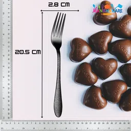 Manishaware Honeycomb Black Fork Set Stainless Steel Dinner Fork Set image 2