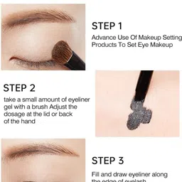 hsq Blue Waterproof Gel Eyeliner with Brush | Smudge Proof Long Lasting Eye Makeup 5 g image 4