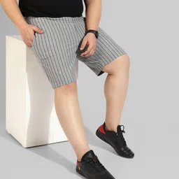 instafab plus Solid Men Grey Basic Shorts-picture-26