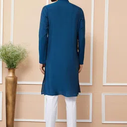 See Designs Men Floral Embroidered Regular Sequinned Kurta with Pyjamas image 5