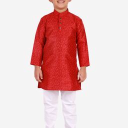 Pro-Ethic STYLE DEVELOPER Boys Maroon Printed Kurta with Pyjamas-picture-23