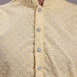 Jompers Ethnic Motifs Embroidered Sequinned Pure Cotton Kurta With Pyjamas image 2