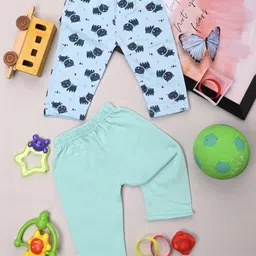 V-Mart Infant Boys Pack Of 2 Mid-Rise Conversational Printed Cotton Pyjamas image 4