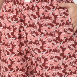 UnderJeans by Spykar Men Red Printed Cotton Lounge Pants image 2