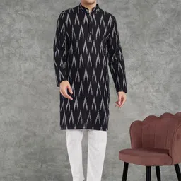 Moda Rapido Men Printed Regular Pure Cotton Kurta with Pyjamas-image-94