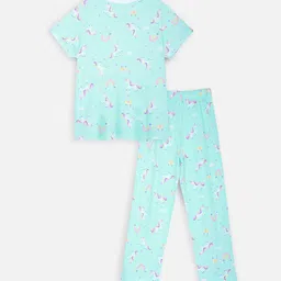 Nap Chief Infant Girls Conversational Printed Pure Cotton Night Suit image 5