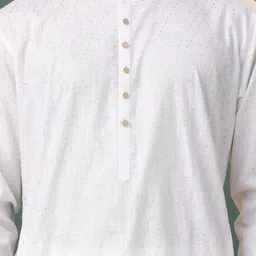 VASTRAMAY Floral Embroidered Sequinned Straight Kurta With Trousers image 2