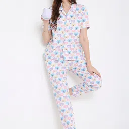 Arendelle Conversational Printed Pure Cotton Night Suit image 3