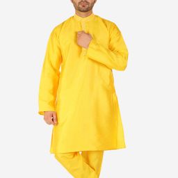 Pro-Ethic STYLE DEVELOPER Men Pure Silk Kurta with Pyjamas-picture-0