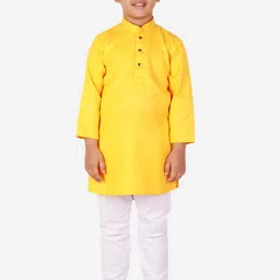 Pro-Ethic STYLE DEVELOPER Boys Yellow Kurta with Pyjamas-picture-11