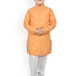 SG YUVRAJ Boys Orange Regular Kurta with Pyjamas-picture-24