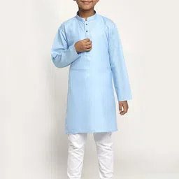 KRAFT INDIA Boys Blue & White Kurta with Pyjamas-picture-15