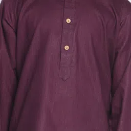 VASTRAMAY Boys Purple Regular Kurta with Pyjamas image 2