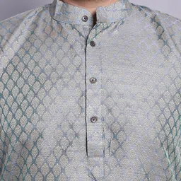 SOJANYA PLUS Ethnic Motifs Woven Design Regular Kurta With Pyjamas & Nehru Jacket~ image 2