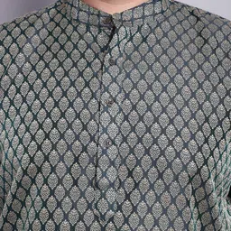 SOJANYA PLUS Woven Design Kurta & Pyjama With Nehrujacket image 3