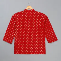 SAKA DESIGNS Boys Floral Printed Regular Kurta With Pyjamas image 4