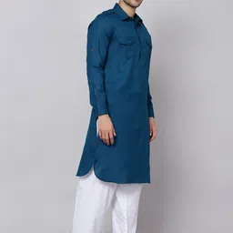 Sultan The King Of Kurta Shirt Collar Straight Kurta with Pyjamas image 4