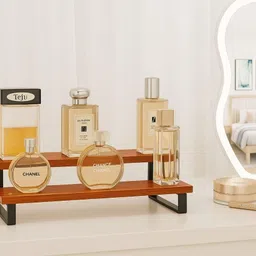 ark wood art wooden storage stand rack shelf dressing table organizer Overhead Storage Shelf image 4