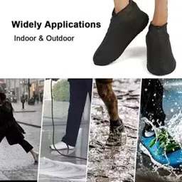 rectitude Silicone Non-slip Waterproof Shoe Covers Portable Rain Shoes Cover Silicone MULTICOLOR Boots Shoe Cover image 3