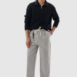 snitch Men Relaxed Grey Polyester Trousers image 5