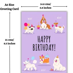 aanyacentric 5.8x8.3inch A5 Size Son Daughter Kid Girl Boy Birthday Gift Printed Greeting Card image 3