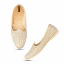 DESI COLOUR Men Woven Design Mojaris image 5