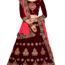 qexty Embroidered Semi Stitched Lehenga Choli-picture-26