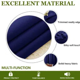 comfy home 213.34 cm (7 ft) Silk Blackout Door Curtain (Pack Of 2) image 4