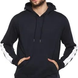 alan jones Men Full Sleeve Color Block Hooded Sweatshirt image 2