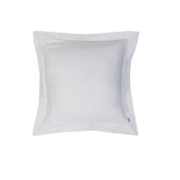 maspar White Solid 300 TC Cotton 2 Pillow Case Euro Set image 2