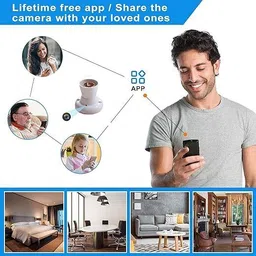 SIFATECH Bulb Holder 1080P HD Wi-Fi Camera 2024 Newest Version Security Indoor Security Camera image 4